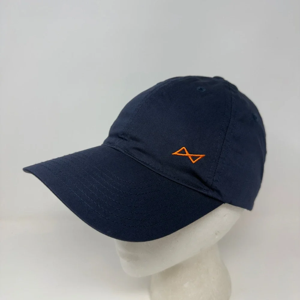 Nike Heritage86 Navy‎ Blue Adjustable Strapback Hat Orange Logo Swoosh
